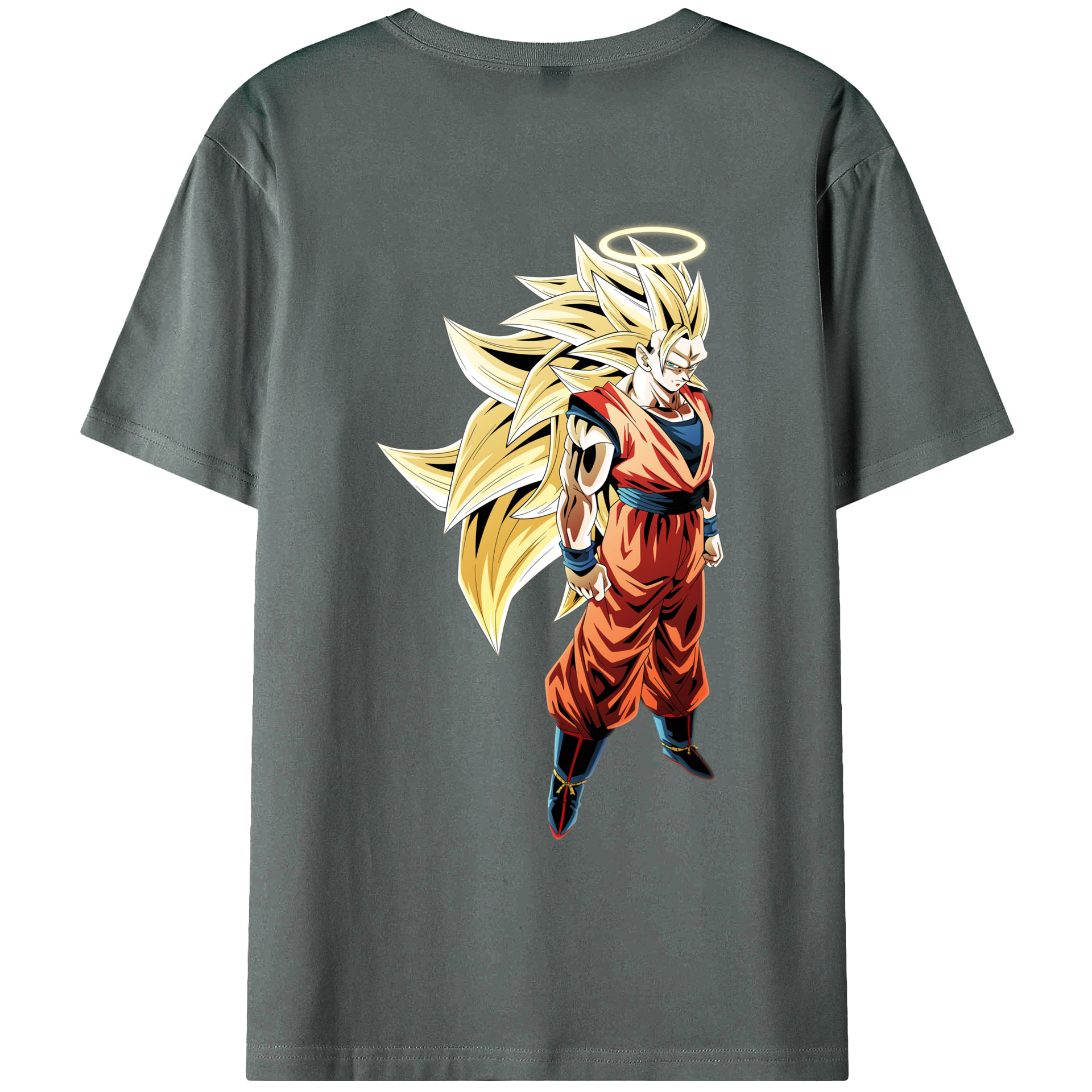 （画像用） ドラゴンボール 孫悟空（そん ごくう）Son Goku カカロット DRAGON BALL Kakarotto 綿100％ メンズ半袖Tシャツ（バックプリント） 通気性